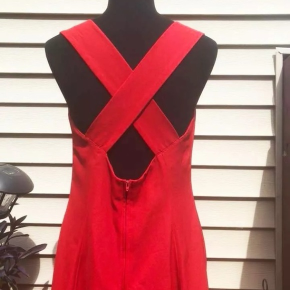 P.J. Klein | Vintage 1980’s Minimalist Red Dress - Picture 11 of 15